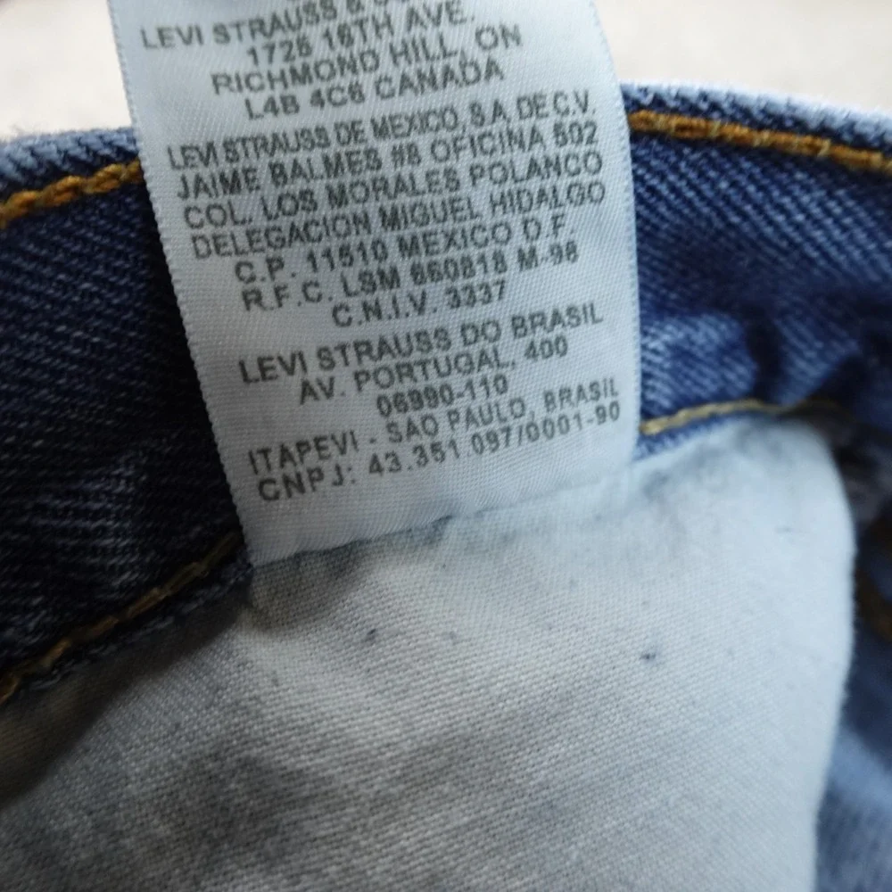 Levis Jeans Mens 36X32 Dark Blue Denim Pants 505 Straight Leg Western Cowboy Y2K